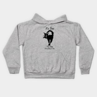 Fine black cat Kids Hoodie